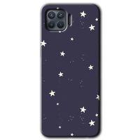 OPPO Oppo Reno 4 Lite Kılıf HD Desen Baskılı Arka Kapak - Gökyüzü Yıldız