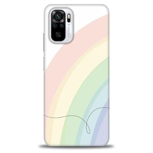 Xiaomi Redmi Note 10 Kılıf HD Baskılı Kılıf - Soft Gökkuşağı + Tam Ekran Koruyucu