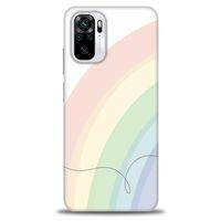 Xiaomi Redmi Note 10 Kılıf HD Baskılı Kılıf - Soft Gökkuşağı + Tam Ekran Koruyucu