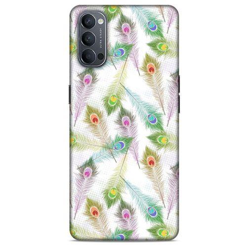Oppo Reno 4 Kılıf Desenli Özel Seri Tüyler (23) Ultra Koruma Kılıfı
