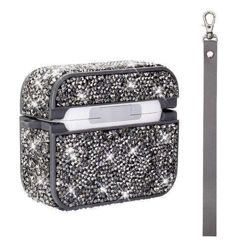Apple Airpods 3. Nesil Zore Airbag 45 Bilek Askı Aparatlı Simli Şeffaf Kılıf