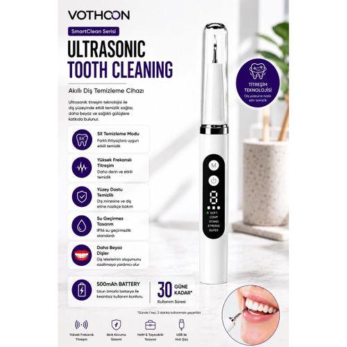 Ultrasonik Diş Temizleme Cihazı 5 Modlu Akıllı Diş Tartarı Ve Plak Temizleyici