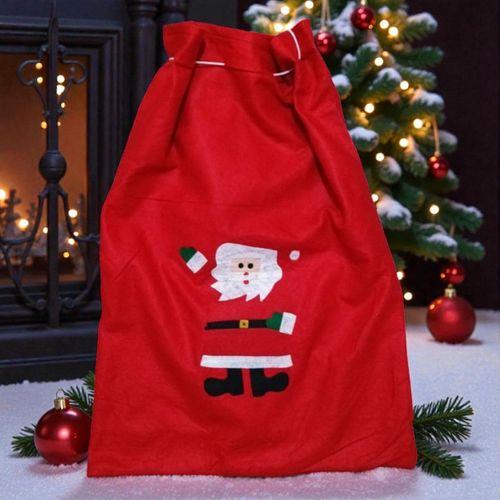 SANTA CLAUS GİFT SACK 70X50 CM NOEL BABA HEDİYE ÇUVALI BÜYÜK BOY NOEL BABA ÇUVALI YILBAŞI SÜSLERİ