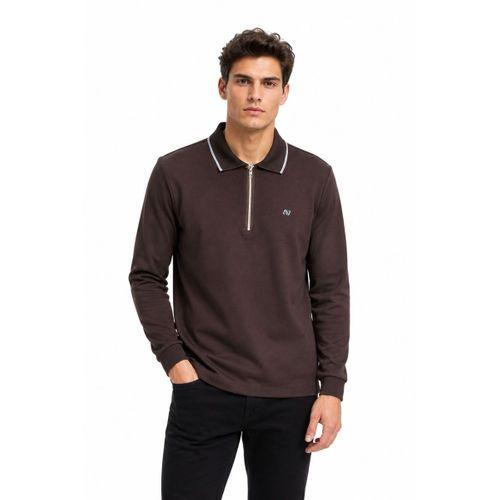 Erkek Mevsimlik Spor Polo Yaka Fermuarlı Sweatshırt BGL-ST05468