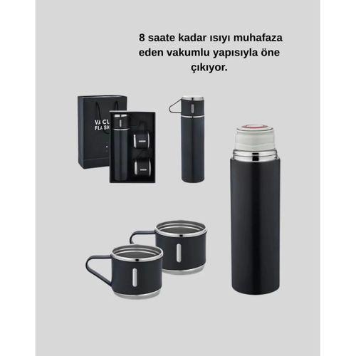 Paslanmaz Çelik 500 Ml Termos Seti – 8 Saat Isı Koruma, Vakumlu, Sızdırmaz Ve Taşınabilir