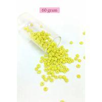 Dökme Cam Kum Boncuk Büyük Boy (6/0) 4 mm - 60 Gram - Sarı - BNC126