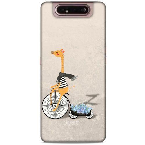 Samsung Galaxy A80 Kılıf FunnyMaX (17) Tasarım Kılıf Bej Zürafa