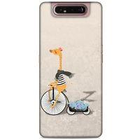 Samsung Galaxy A80 Kılıf FunnyMaX (17) Tasarım Kılıf Bej Zürafa