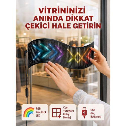 Usb Girişli Rgb Led Tabela Ayarlanabilir Parlaklık Ve Kayan Yazı Özellikli