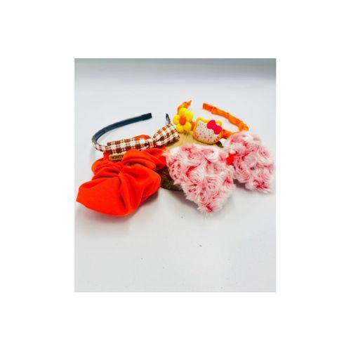 Renkli Desenli Taç Toka Bandana Set