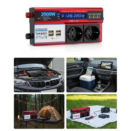 12v 2000w Modifiye Sinüs İnverter Araç Ve Güneş Enerjisi Uyumlu, Çift Usb, Çift Priz Ve Çakmaklık Epilons