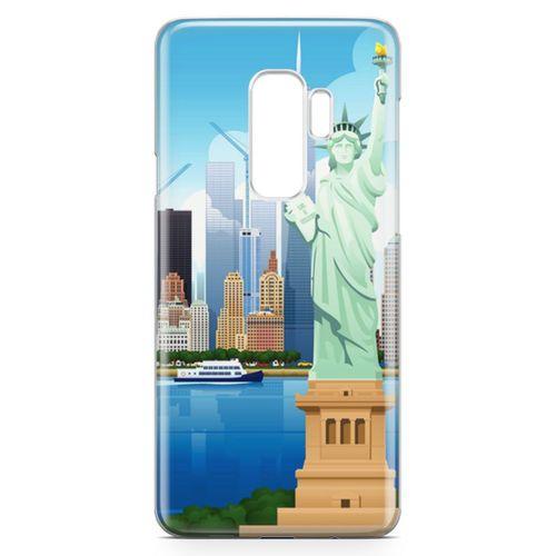 Samsung Galaxy S9 Plus Kılıf Özgürlük Heykeli Newyork Arka Kapak Koruma Desenli Full Koruyucu