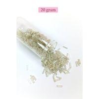 Uzun Boru Kesme Boncuk Çap 2mm Uzunluk 10 mm - 20 Gram - Gümüş - BNC232
