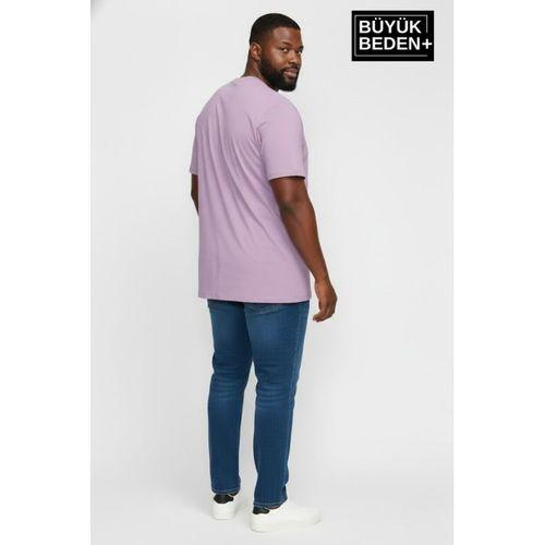 Büyük Beden Erkek Basic Tişört – Pamuklu Düz T-Shirt 3XL-6XL SPR26BTS510