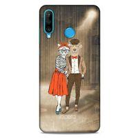 Huawei P30 Lite Kılıf FunnyMaX (31) TPU Kılıf Kahverengi