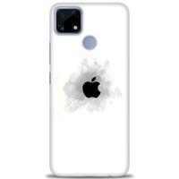 Realme C25s Kılıf HD Baskılı Kılıf - Siyah Elma + Tam Ekran Koruyucu