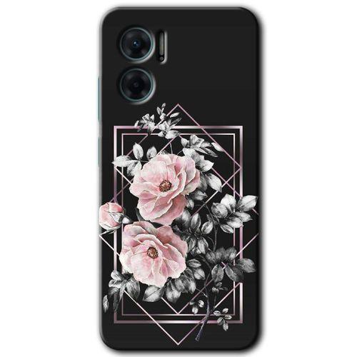 Xiaomi Redmi 10 5G HD Baskılı Kılıf + 9D Tam Ekran Koruyucu - Retro Çiçek 1