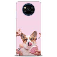 Xiaomi Poco X3 NFC Kılıf HD Baskılı Kılıf - Sevimli Köpek + Tam Ekran Koruyucu