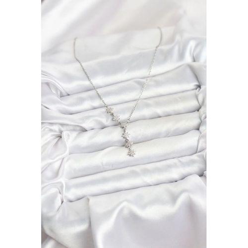 316L Çelik Zincir Gümüş Renk Kutup Yıldızı Model Kadın Kolye