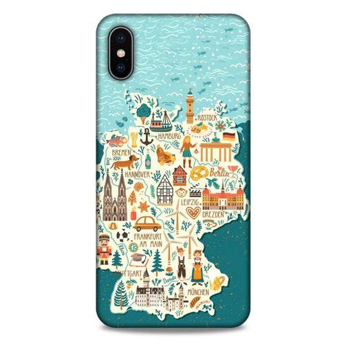 Apple iPhone XS Max Kılıf Almanya (2) Kabı Harita
