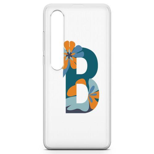 Xiaomi Mi 10 Pro Kılıf B Harfi Çiçekli Arka Kapak Koruma Desenli Full Koruyucu