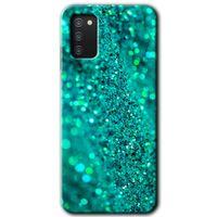 MRCİLETİSİM Samsung Galaxy A02s Kılıf Baskılı Kapak - Diamonds +Tam Kaplayan Mat Seramik