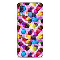 Samsung Galaxy A40 Kılıf Pastel Renkler (42) Rugged Armor Kılıf Mor Pembe