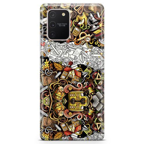 Samsung Galaxy A91 Kılıf Okulum Doodle Arka Kapak Koruma Desenli Full Koruyucu
