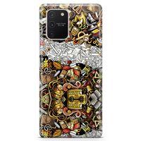 Samsung Galaxy A91 Kılıf Okulum Doodle Arka Kapak Koruma Desenli Full Koruyucu