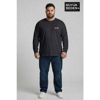 Erkek Büyük Beden Air Baskılı 2 İplik Bisiklet Yaka Tişört SPR26BTS942-1