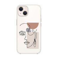 iPhone 14 Uyumlu Women Art Desenli Şeffaf Silikonlu Telefon Kılıfı