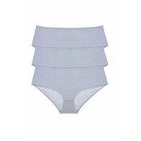 3 Adet Kadın Yüksek Bel Bato Külot Gri