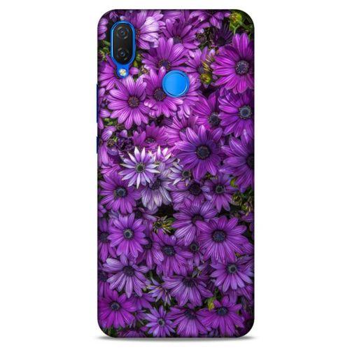 Huawei Psmart 2019 Uyumlu Kılıf Mor Delisi (39) Liquid Crystal Kılıf Çiçekler