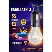 Modacar Askılı Portatif Şarjlı Askılı Ampül - Kamp Lambası - Acil Durum Lambası