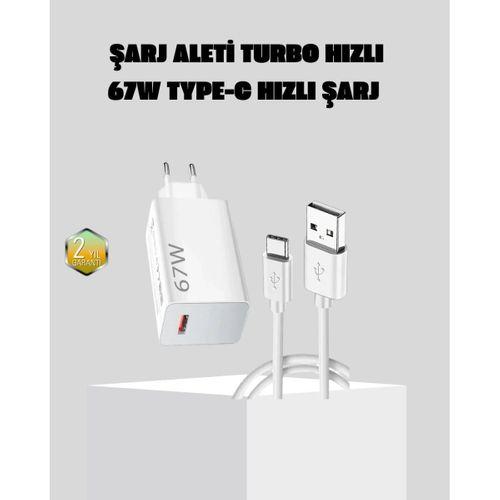 67w Süper Hızlı Şarj Adaptörü Ve Kablo Seti – Güvenli, Kompakt Ve Ergonomik Tasarım