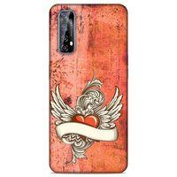 Lopard Huawei P Smart 2021 Uyumlu Kılıf Tattoo's (7) Telefon Kılıfı Kırmızı Beyaz