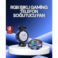 Rgb Işıklı Telefon Soğutucu Fan  Cooler Süper Hızlı Soğutma