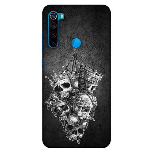 Lopard Xiaomi Redmi Note 8 Uyumlu Kılıf Tattoo's (47) Crystal Flex Kılıf Kafatasları
