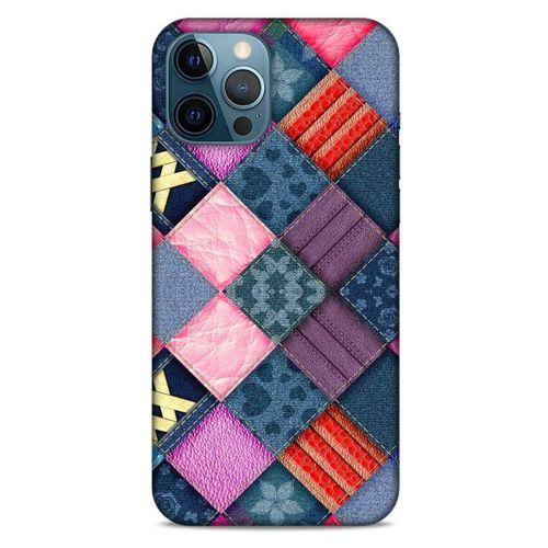 Apple iPhone 12 Pro Max Kılıf Patchwork (39) Liquid Crystal Kılıf Şeker Pembe Bordo