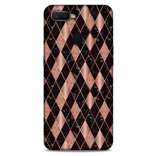 Mermer Desenli (25) Tema Antişok Kapak Rose Gold Oppo Ax7 Kılıf