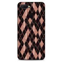 Mermer Desenli (25) Tema Antişok Kapak Rose Gold Oppo Ax7 Kılıf