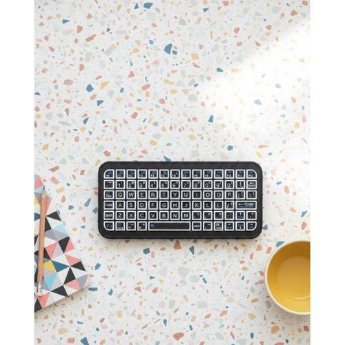 Kompakt Siyah Rgb Işıklı Bluetooth Mini Klavye