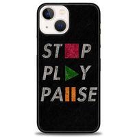 iPhone 13 Mini Kılıf HD Baskılı Kılıf - Stop Play + Tam Ekran Koruyucu