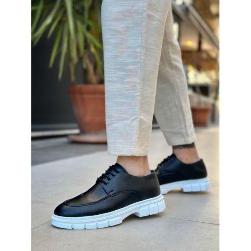 BA0237 Bağcıklı Rugan Klasik Yüksek Taban Cilt Siyah Casual Erkek Ayakkabı