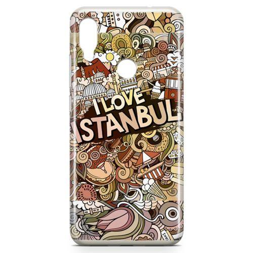 Xiaomi Redmi Note 7 Pro Kılıf İstanbul Doodle Arka Kapak Koruma Desenli Full Koruyucu
