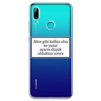 Huawei P Smart 2019 Kılıf HD Yazı Baskılı Silikon Arka Kapak - Yazı 3
