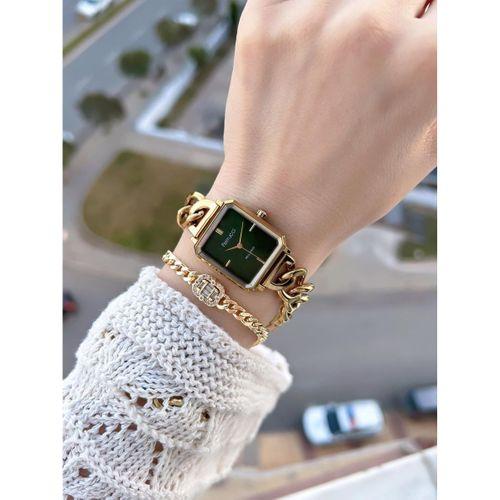 Ferrucci Zincir Tasarım 2 Yıl Garantili 3 Atm Suya Dayanıklı Kadın Kol Saati+Bileklik FC.Z03494.3