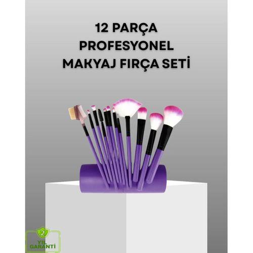 Ultra Yumuşak 12’li Makyaj Fırça Seti – Dökülme Yapmaz, Dalin Şampuan İle Temizlenebilir