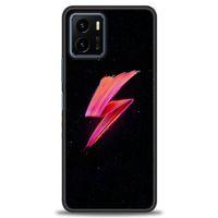 Vivo Y33S Kılıf HD Baskılı Kılıf - Pembe Şimşek + Tam Ekran Koruyucu