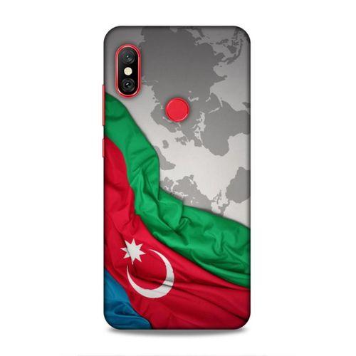 Xiaomi Mi A2 Lite Uyumlu Kılıf Azarbaijan (16) Kalın Kılıf Harita Bayrak